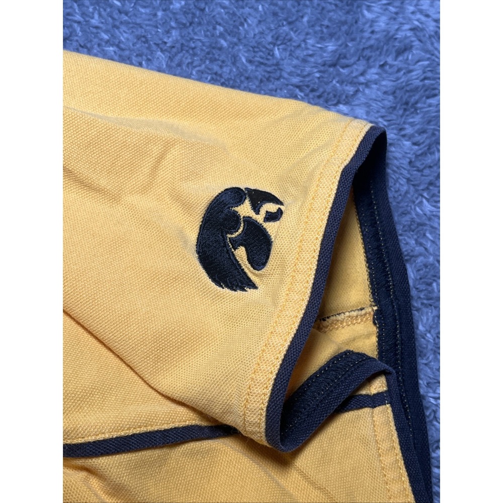 Cutter & Buck Men's VTG SZ XXL Short Sleeve Yellow Polo Iowa Basketball Logo - Picture 14 of 16